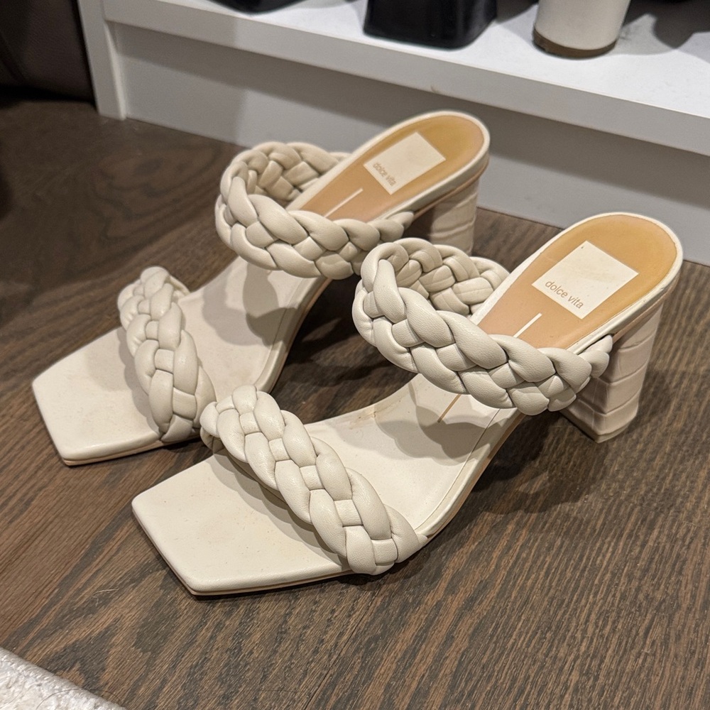 Dolce Vita Cream Braided Heels